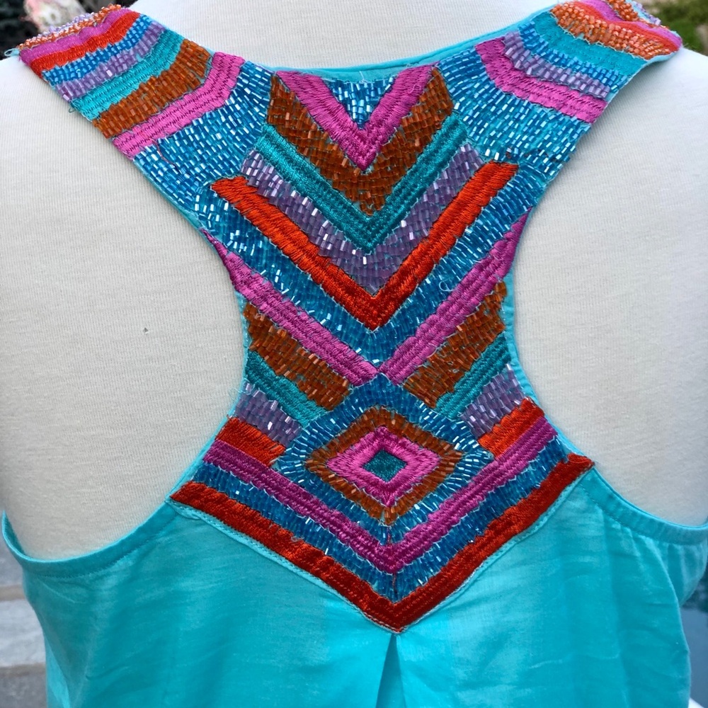 Mudpie Mud Pie sz S beaded beach swim cover up